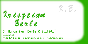 krisztian berle business card